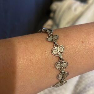 Vintage sterling heart shaped bracelet